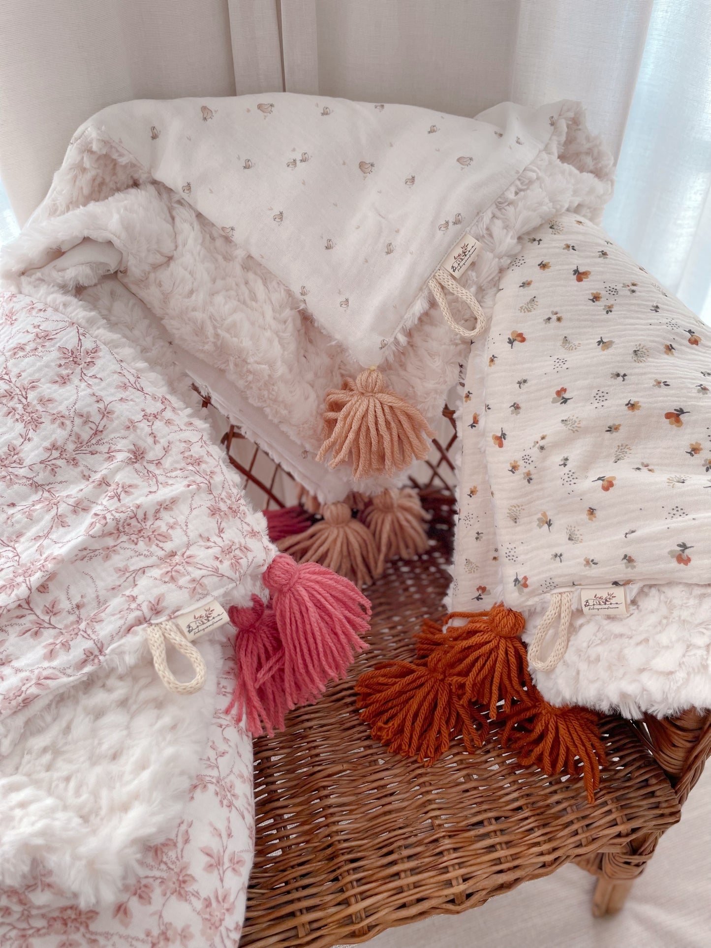 Couverture bébé Luce - Amour Rose
