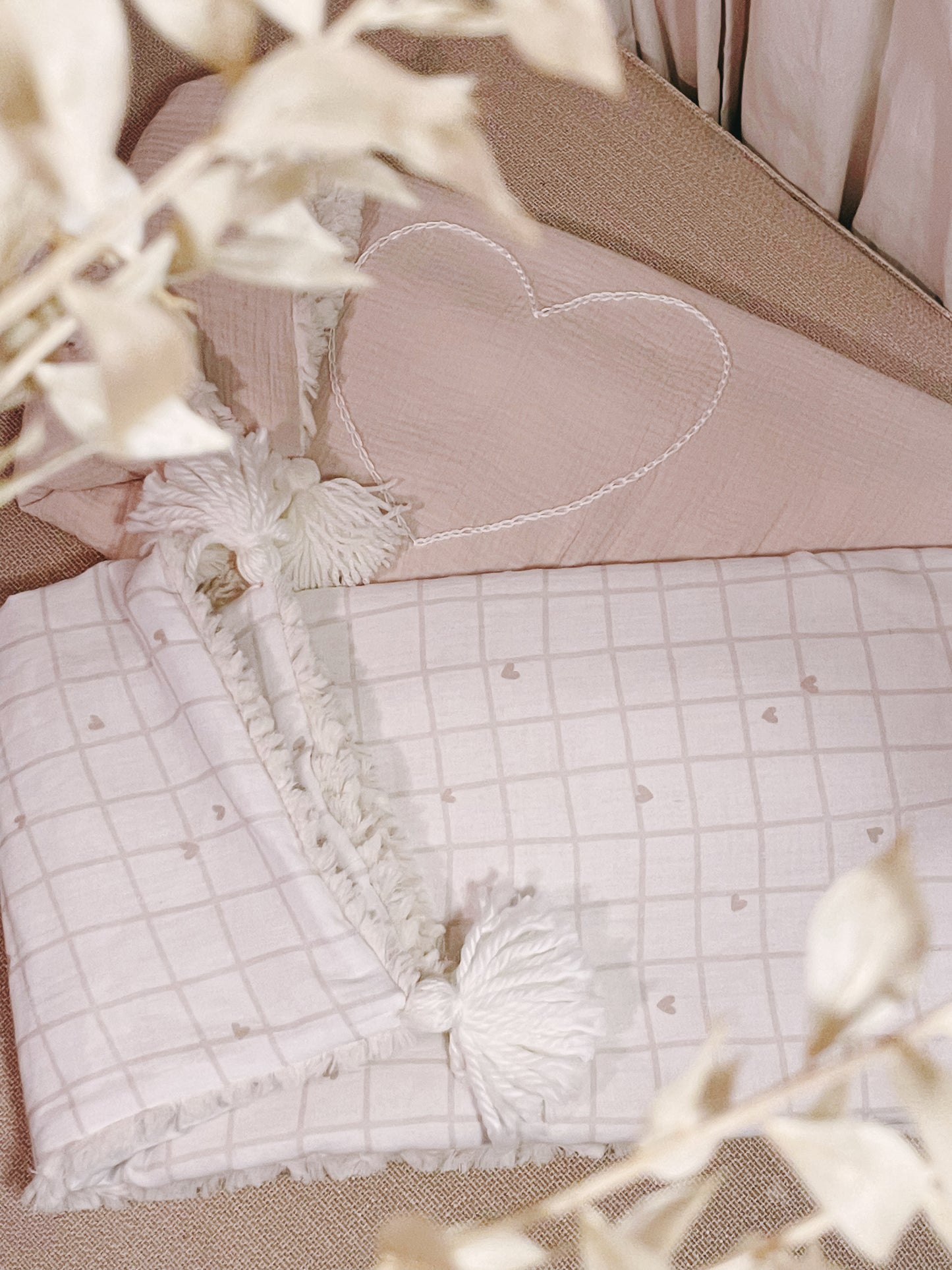 Couverture bébé Luce - Coeur central ♡