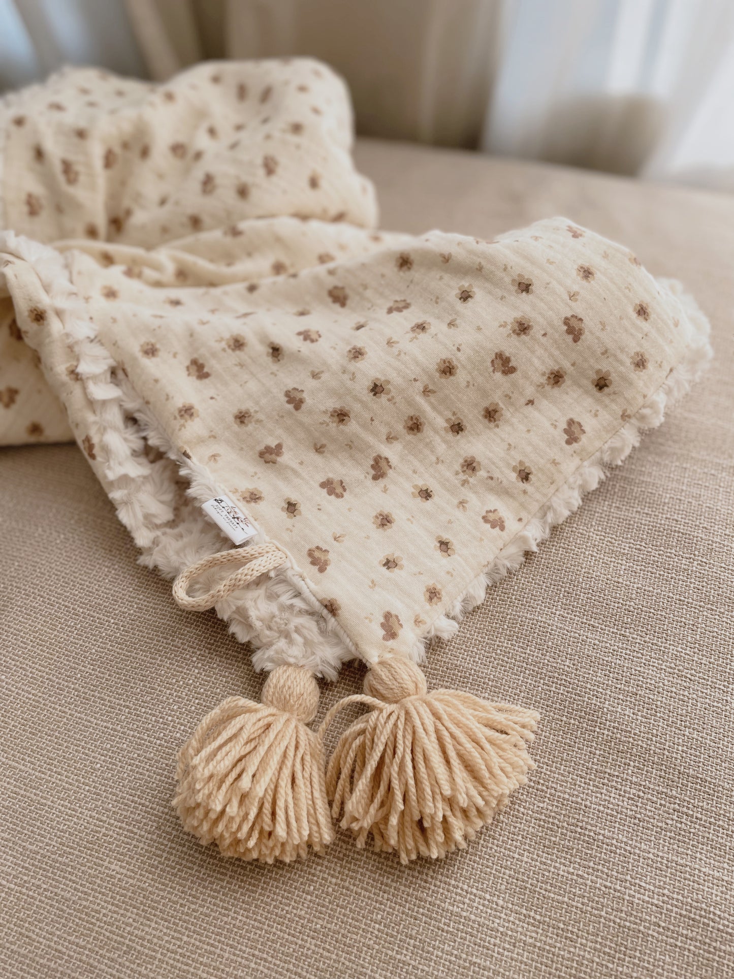 Couverture bébé Luce - Bouton de fleur ♡