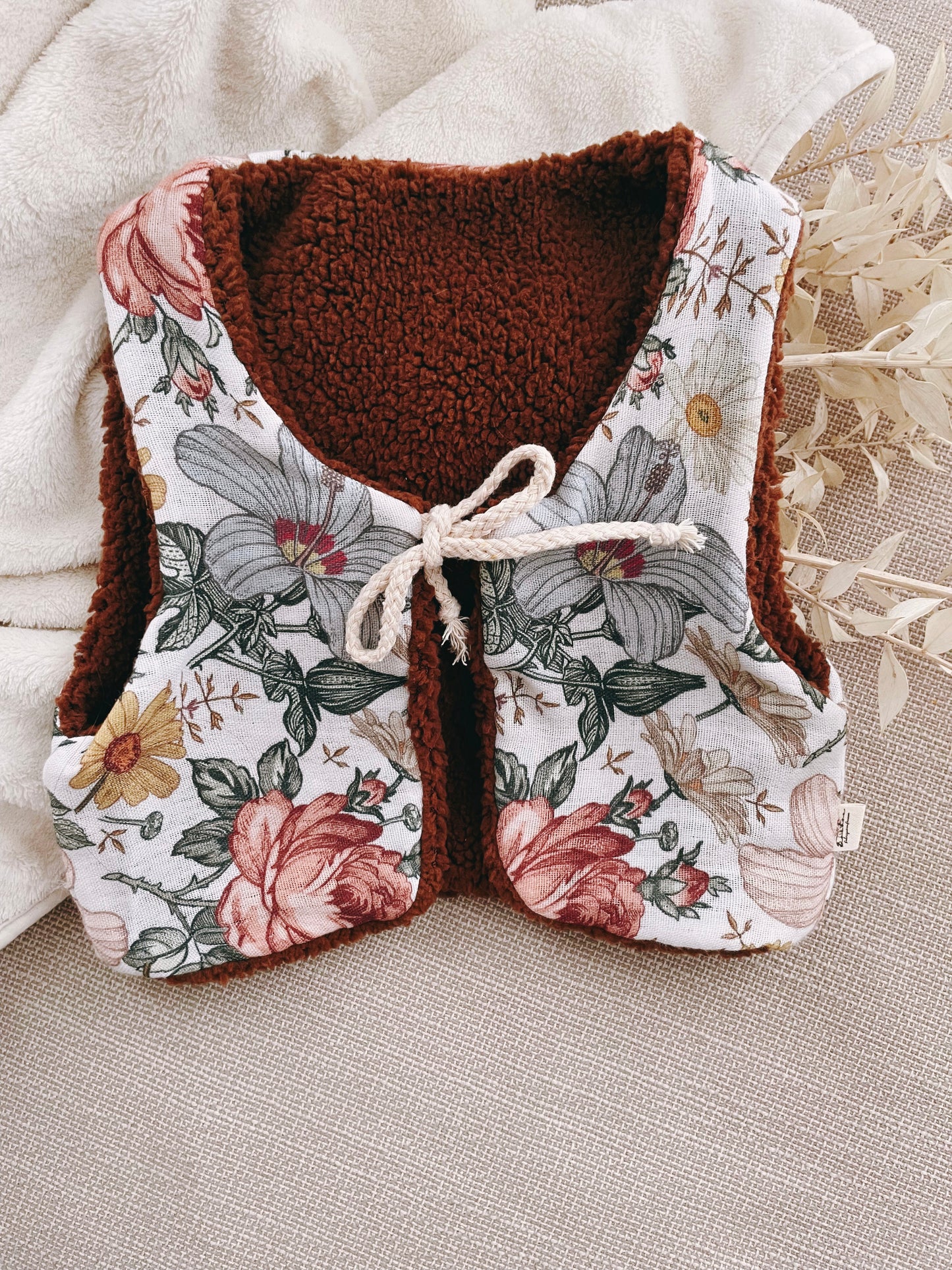 Gilet Berger réversible - big flower ♡