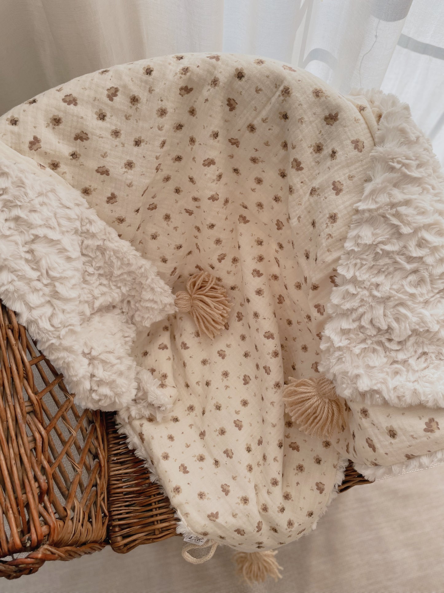 Couverture bébé Luce - Bouton de fleur ♡