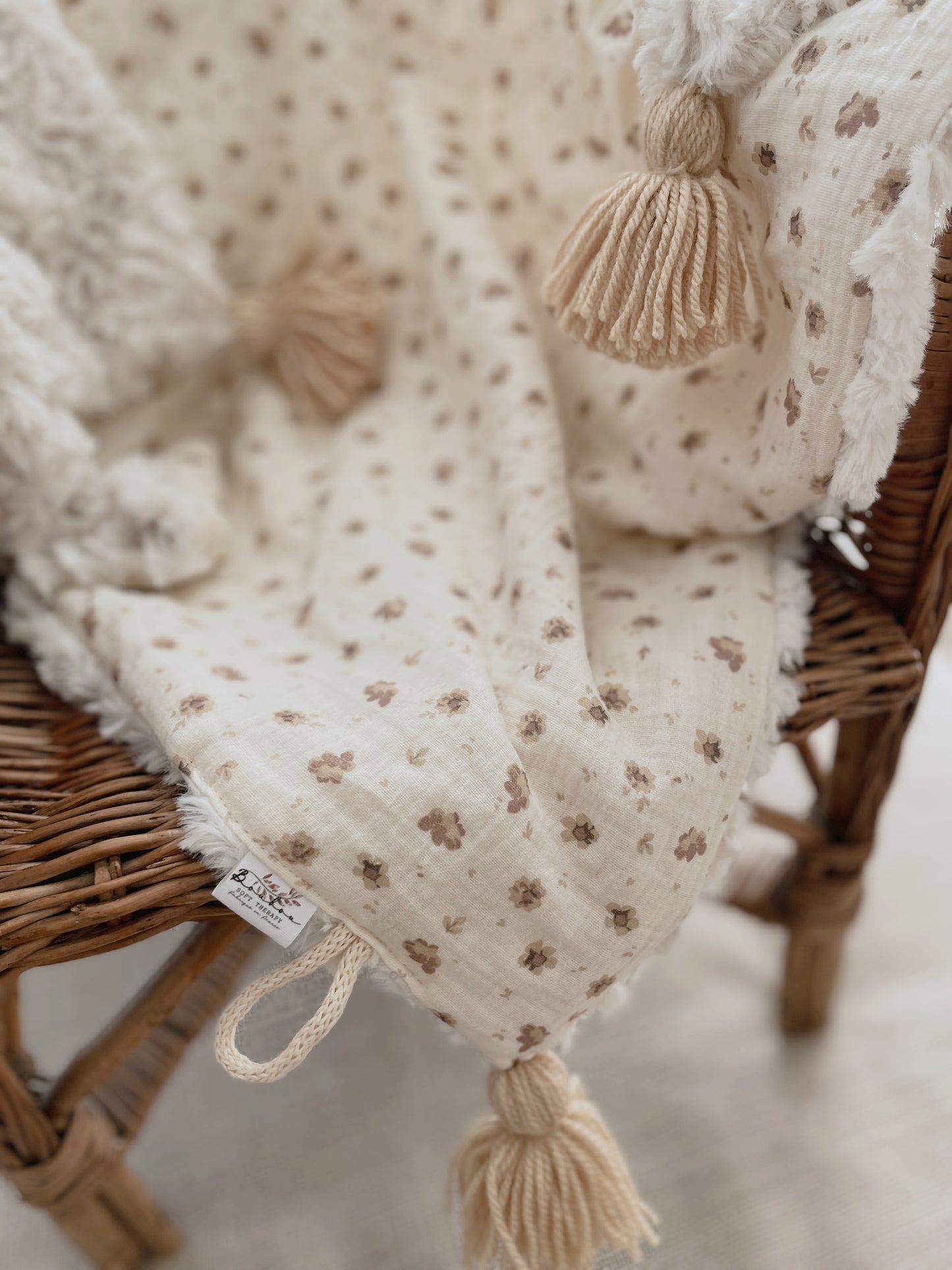 Couverture bébé Luce - Bouton de fleur ♡